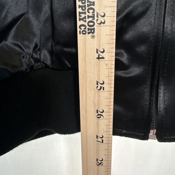 Vintage 90s President Casino Captains Club Satin Bomber Jacket Black Adult Large - Picture 7 of 10